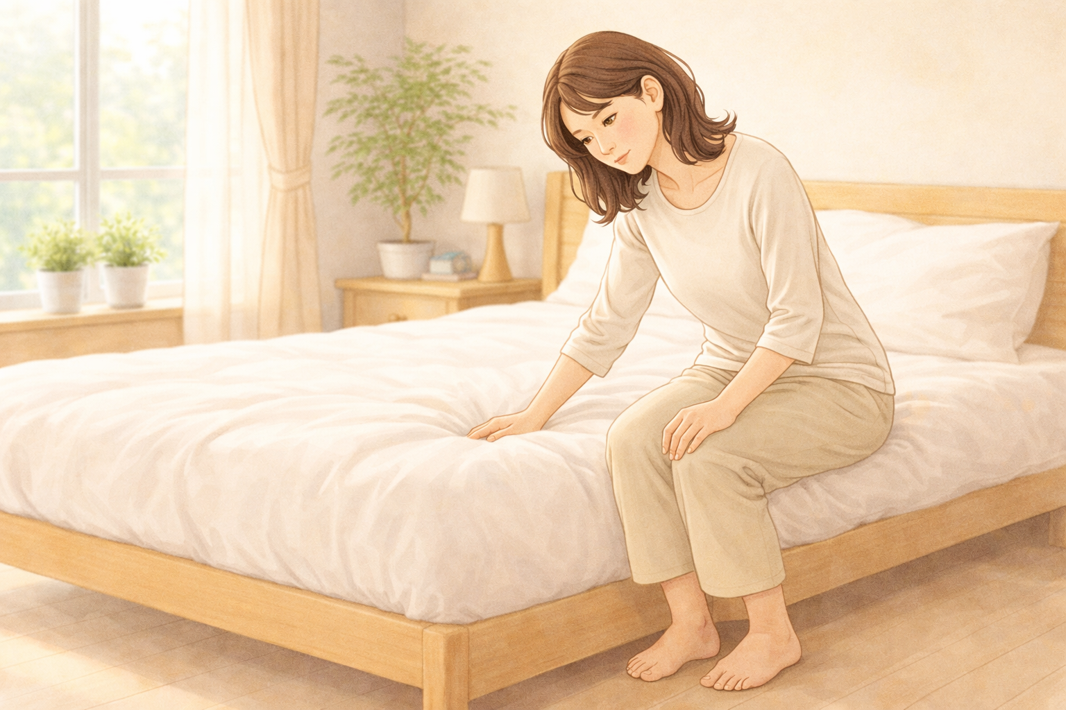 マットレス選びで迷う人のイメージ