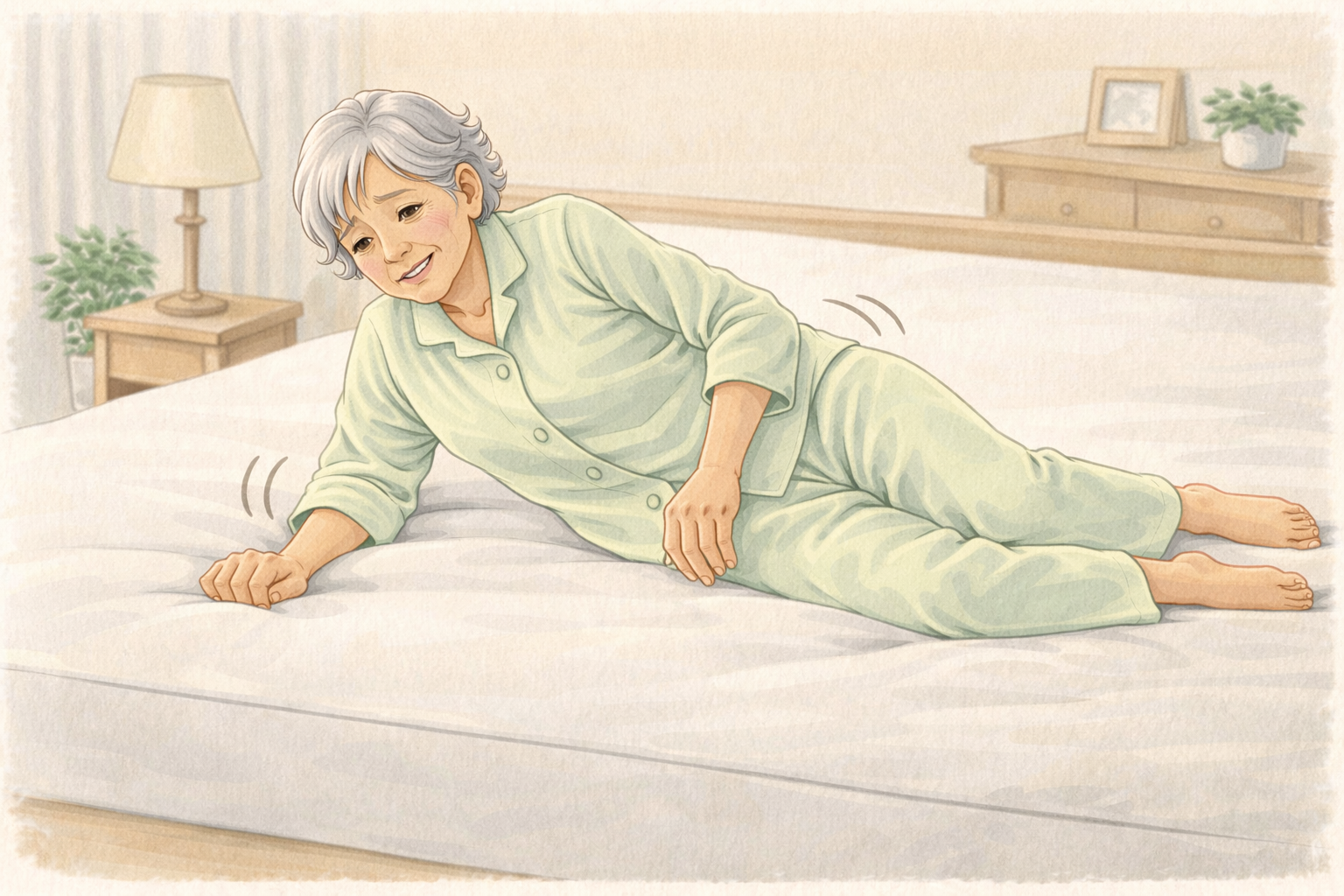 高齢者のマットレス選びを考えるイメージ