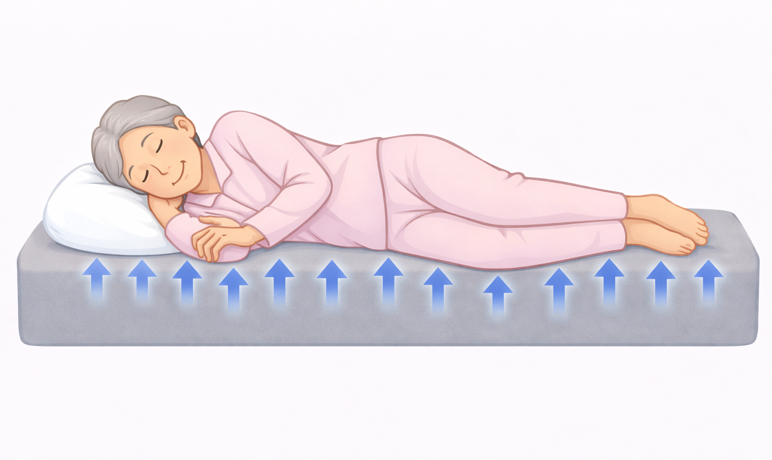 高齢の方の寝具選びのイメージ