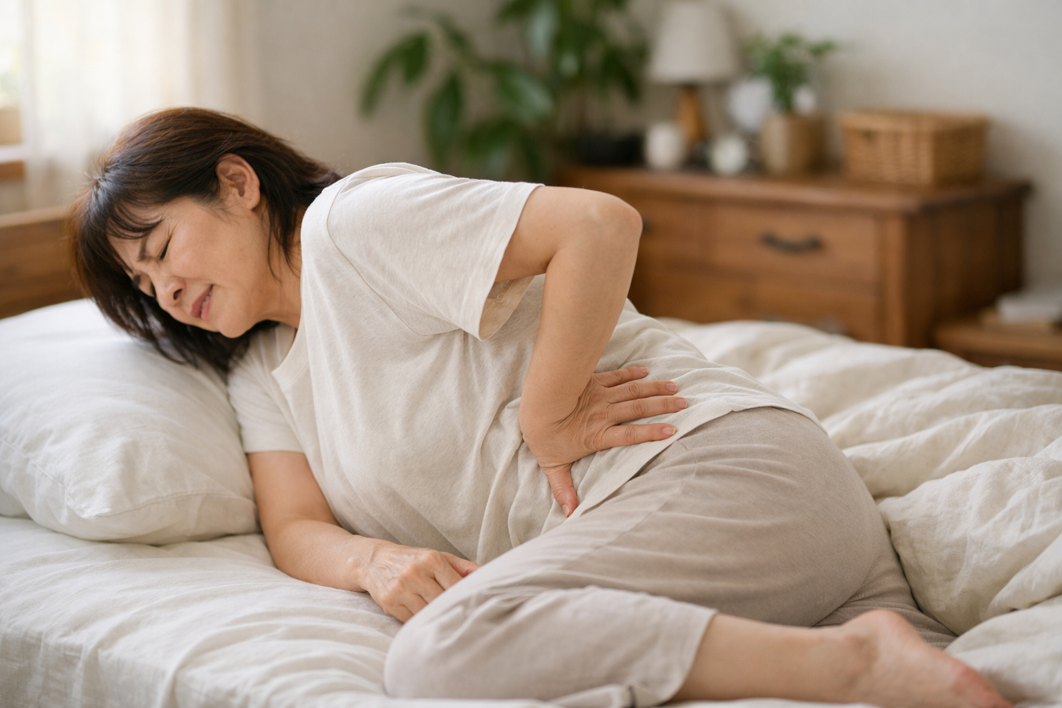 朝起きたときに腰がつらい方のためのマットレス選びイメージ